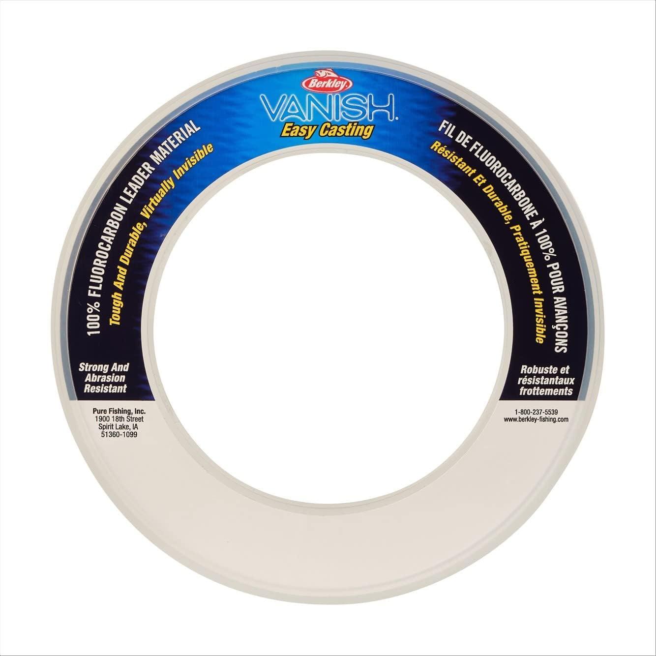imageBerkley Vanish Fluorocarbon Fishing LineLeader MaterialClear Leader Coil