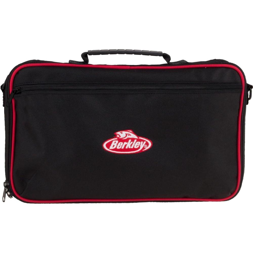 imageBerkley Jar Bait Folder 16 Jars Not Included Black and Red Fishing Storage Soft Tackle Bag Bait and Tackle Accessories Container for Anglers16 Jars