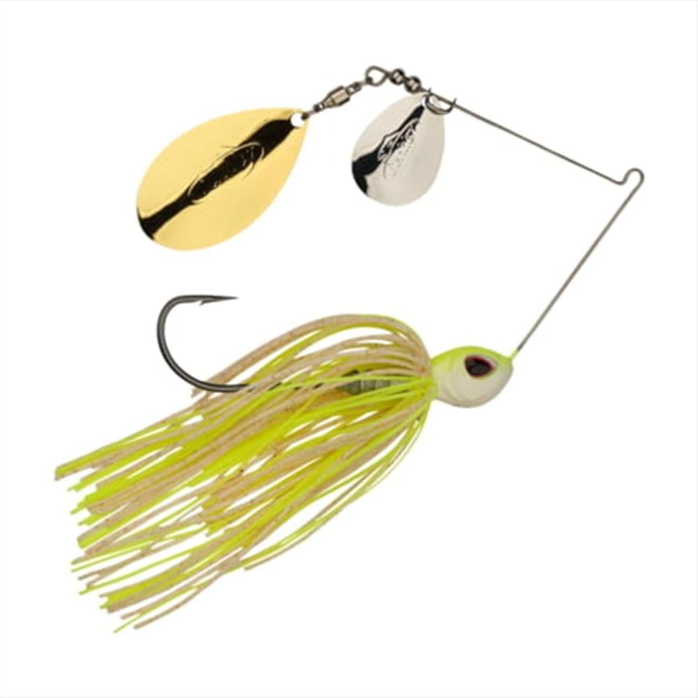 imageBerkley Power Blade Standard Fishing SpinnerbaitsWhite ChartreuseSilver Gold