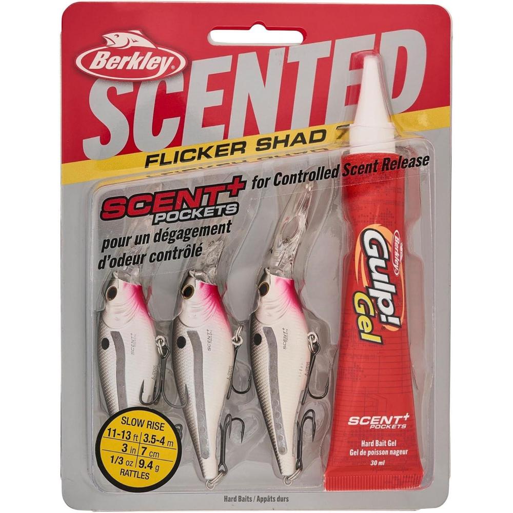 imageBerkley Scented Flicker Shad Fishing Hard BaitPearl White Pro Pack