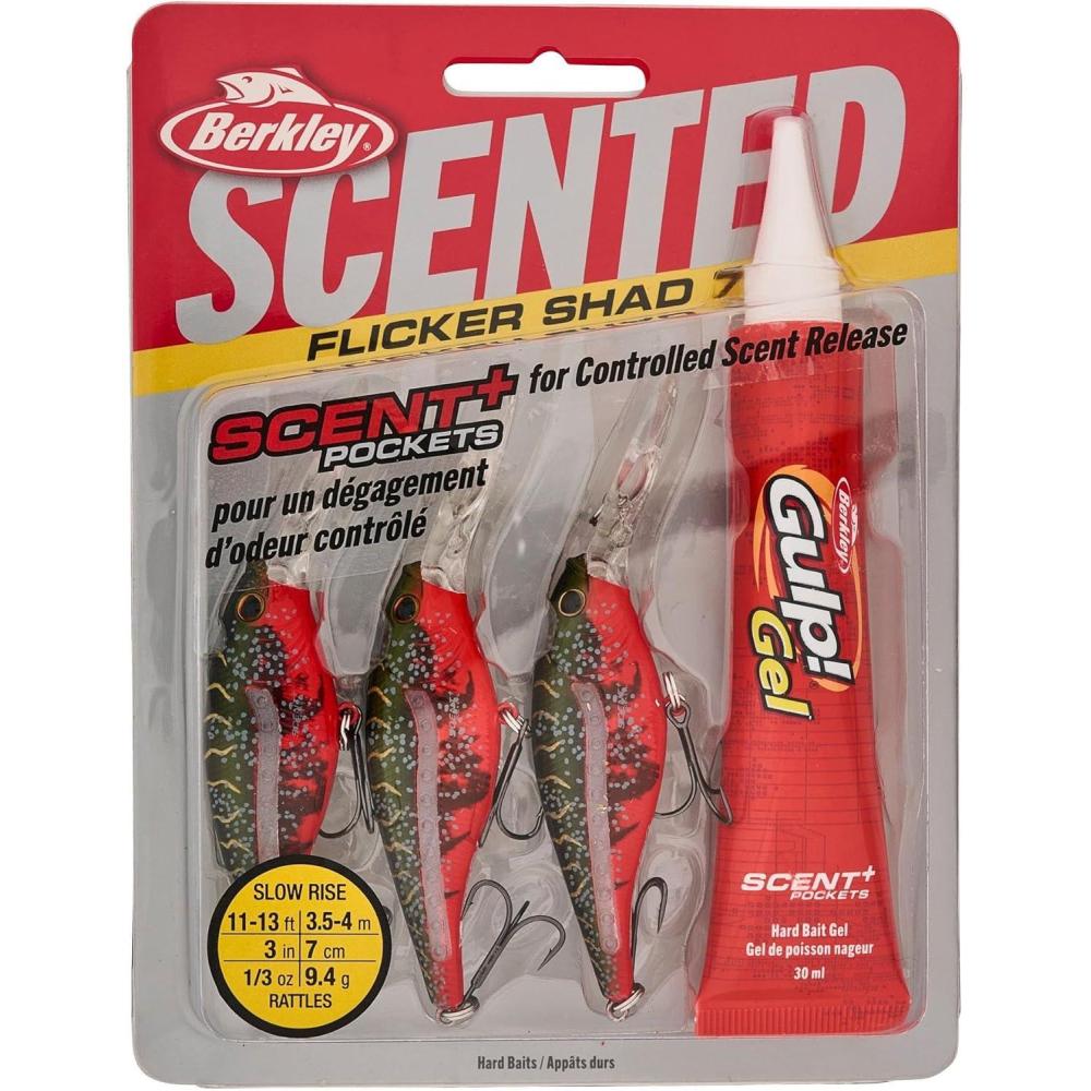 imageBerkley Scented Flicker Shad Fishing Hard BaitRed Tiger Pro Pack