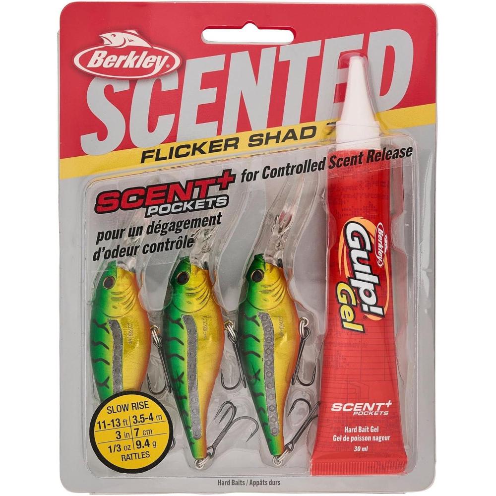 imageBerkley Scented Flicker Shad Fishing Hard BaitSlick Firetiger Pro Pack