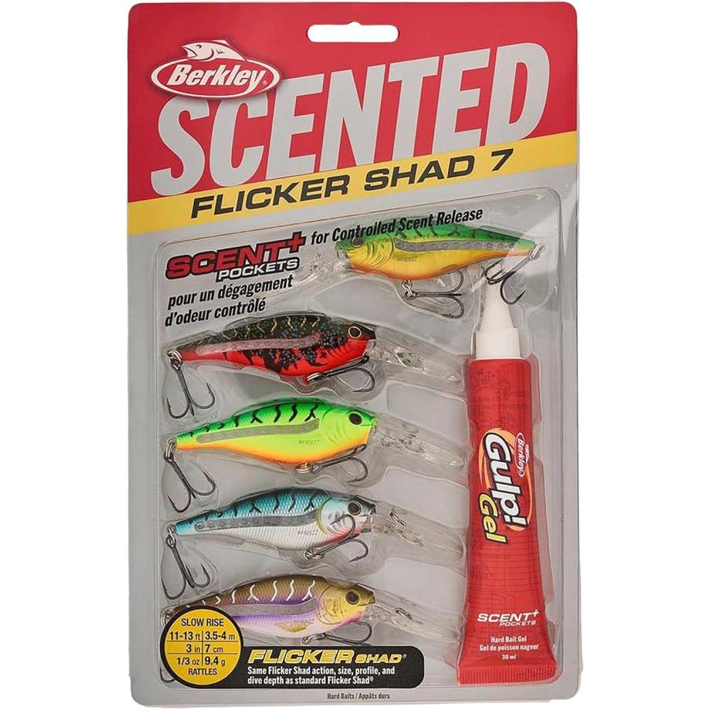 imageBerkley Scented Flicker Shad Fishing Hard BaitTiger 5 Pack
