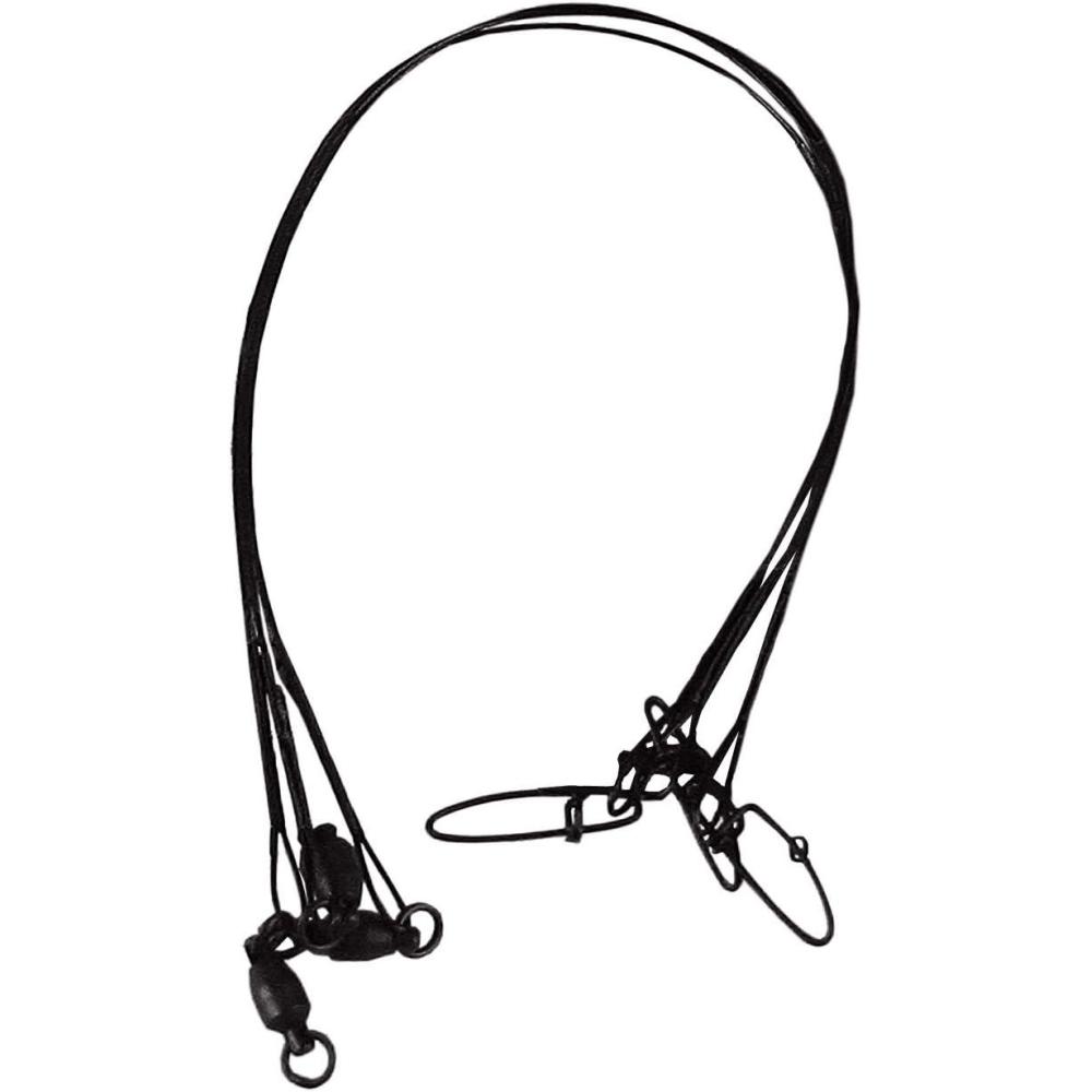 imageBerkley WireWound Steelon Leaders 6quot Length 30 lb Line Tested Black Per 3