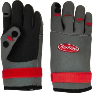 Berkley BTNFGG NEOPENE FISH GRIP GLOVES Neoprene Fishing Gloves, Grey