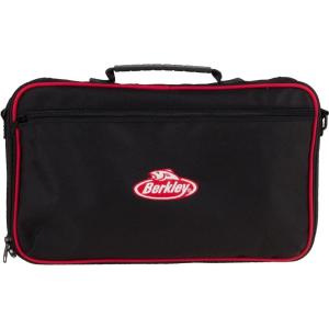 Berkley Jar Bait Folder, 16 Jars Not Included, Black and Red, Fishing Storage Soft Tackle Bag, Bait and Tackle Accessories Container for Anglers(16 Jars)