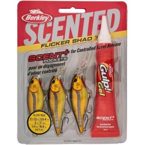 Berkley Scented Flicker Shad Fishing Hard Bait(Black Gold Pro Pack)