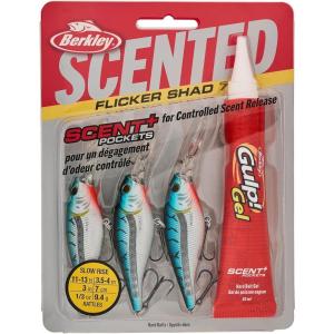Berkley Scented Flicker Shad Fishing Hard Bait(Blue Tiger Pro Pack)