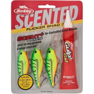 Berkley Scented Flicker Shad Fishing Hard Bait(Firetiger Pro Pack)