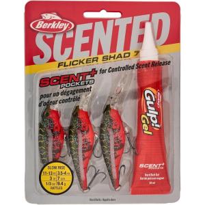 Berkley Scented Flicker Shad Fishing Hard Bait(Red Tiger Pro Pack)