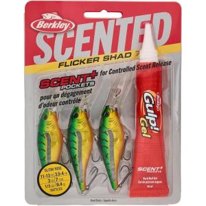 Berkley Scented Flicker Shad Fishing Hard Bait(Slick Firetiger Pro Pack)