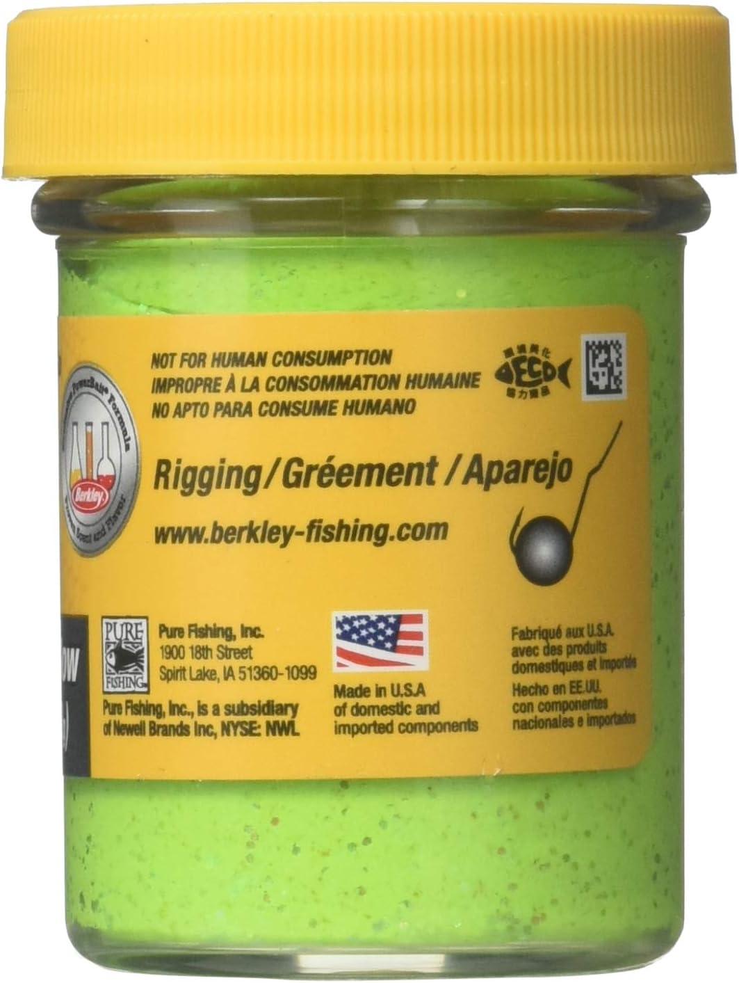 imageBerkley BGXTBCH PowerBait Glitter ChromeGlow Dough Chartreuse Glitter 175Ounce