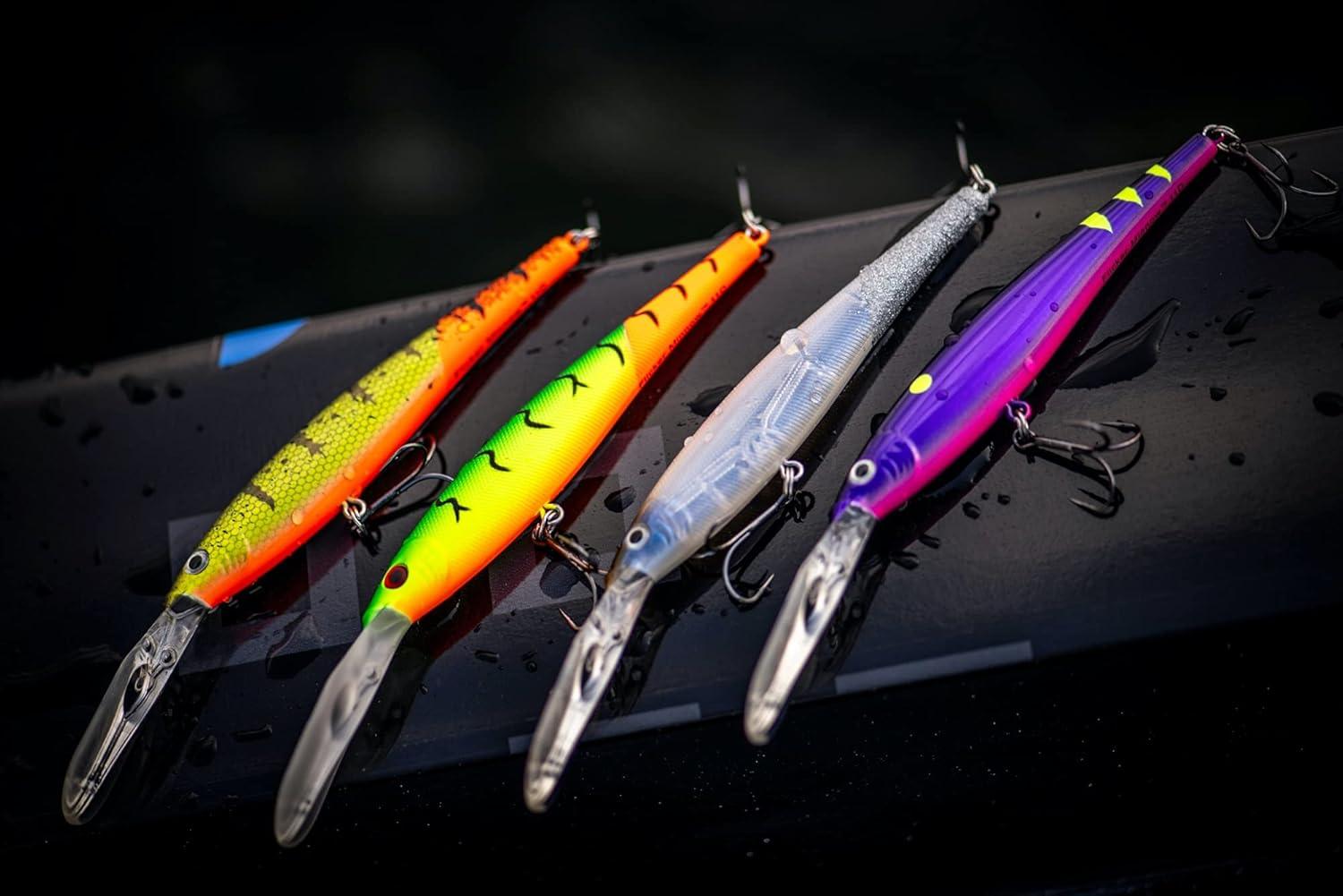 imageBerkley Flicker Minnow Fishing Lure Firetiger 13 oz 3 12in 9cm Crankbaits Realistic Minnow Profile Sharp Dive Curve Gets to Fish Quickly Equipped with Fusion19 Hook