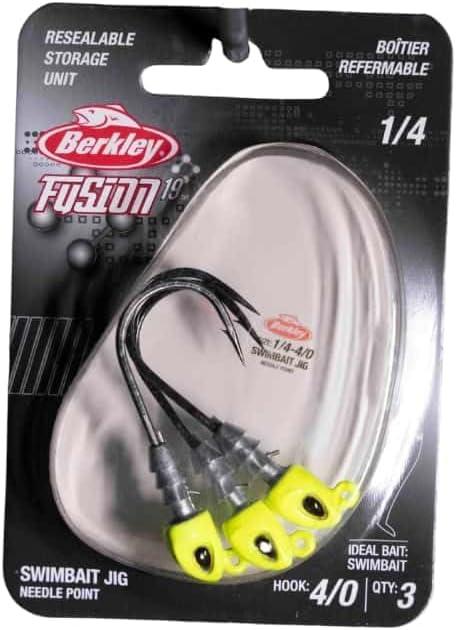imageBerkley Fusion19 Swimbait Fishing JigheadsChartreuse