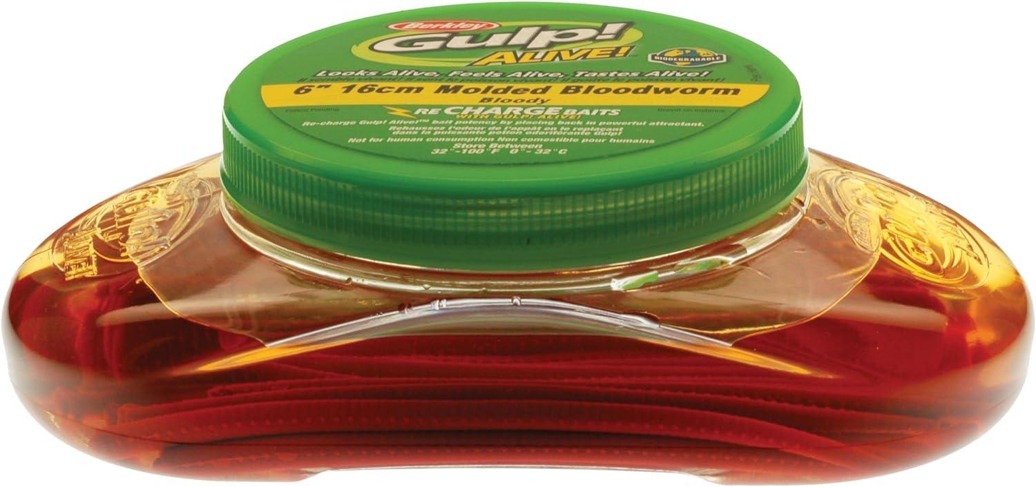 imageBerkley Gulp Alive BloodwormBloody 6in Pint 4x7
