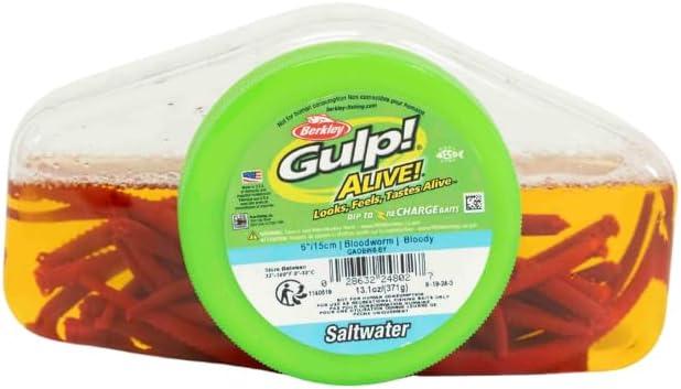 imageBerkley Gulp Alive BloodwormBloody 6in Pint 4x7