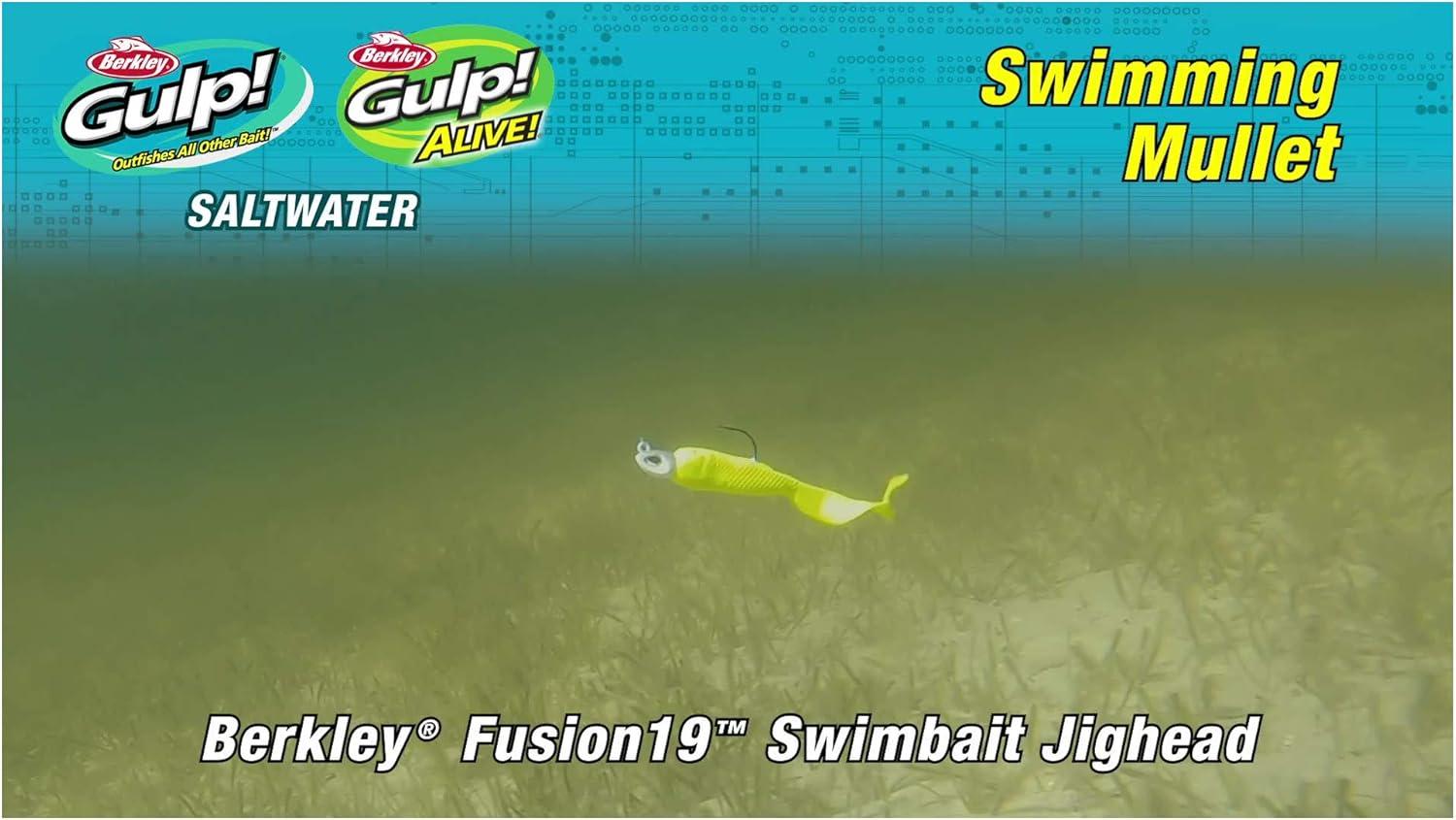 imageBerkley Gulp Alive Swimming Mullet Saltwater Fishing Soft BaitChartreuse