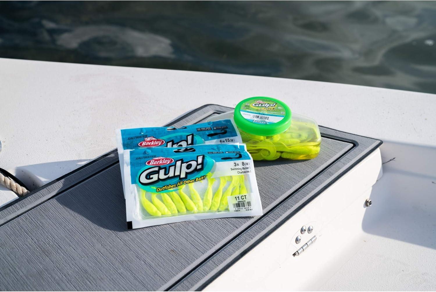 imageBerkley Gulp Alive Swimming Mullet Saltwater Fishing Soft BaitGlow