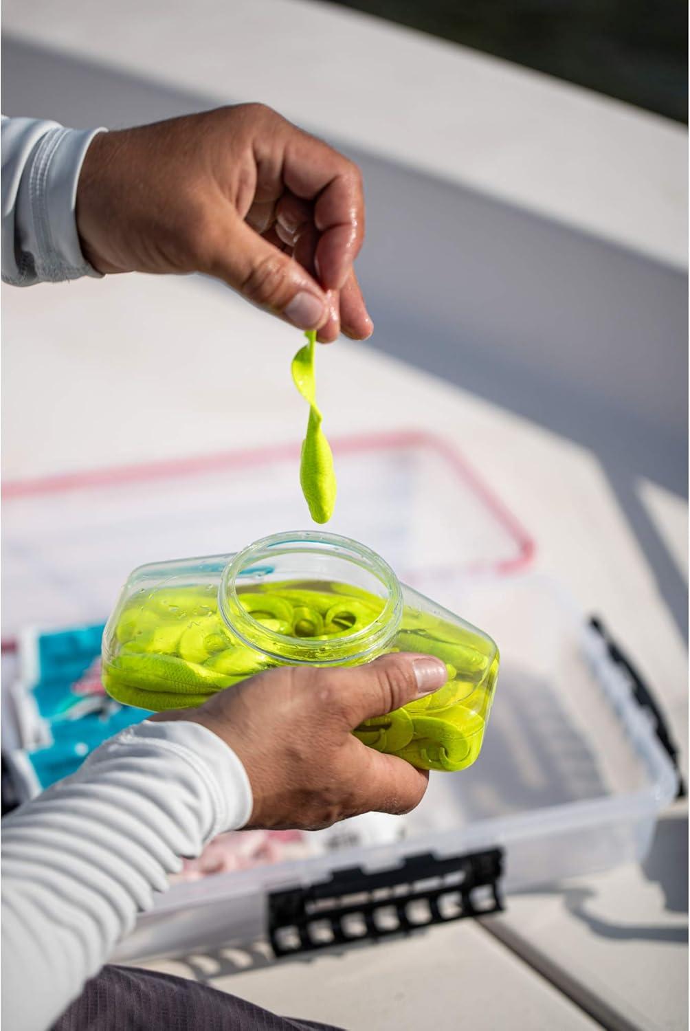 imageBerkley Gulp Alive Swimming Mullet Saltwater Fishing Soft BaitPearl WhiteChartreuse