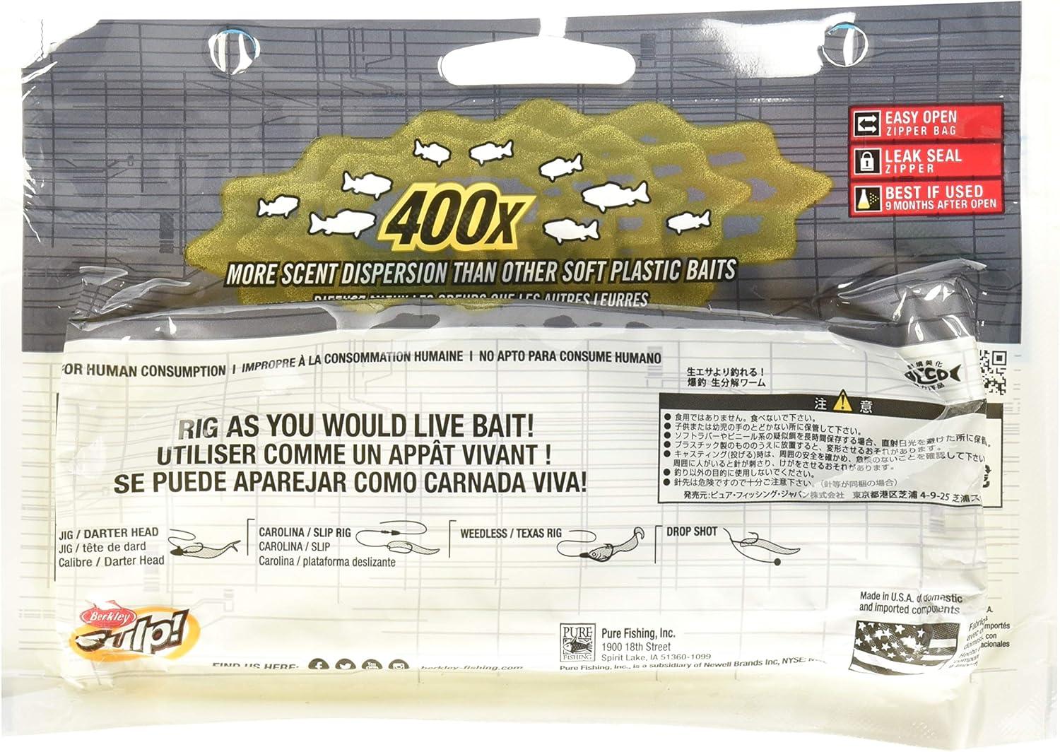 imageBerkley Gulp Ghost Shrimp Chartreuse Belly 3Inch