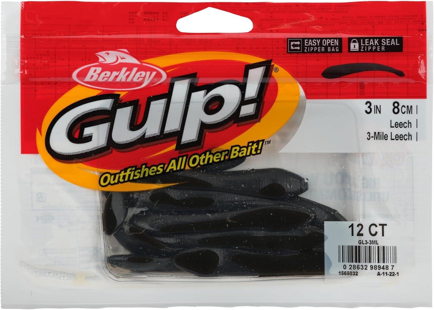 imageBerkley Gulp Leech Soft Fishing Bait 3quot