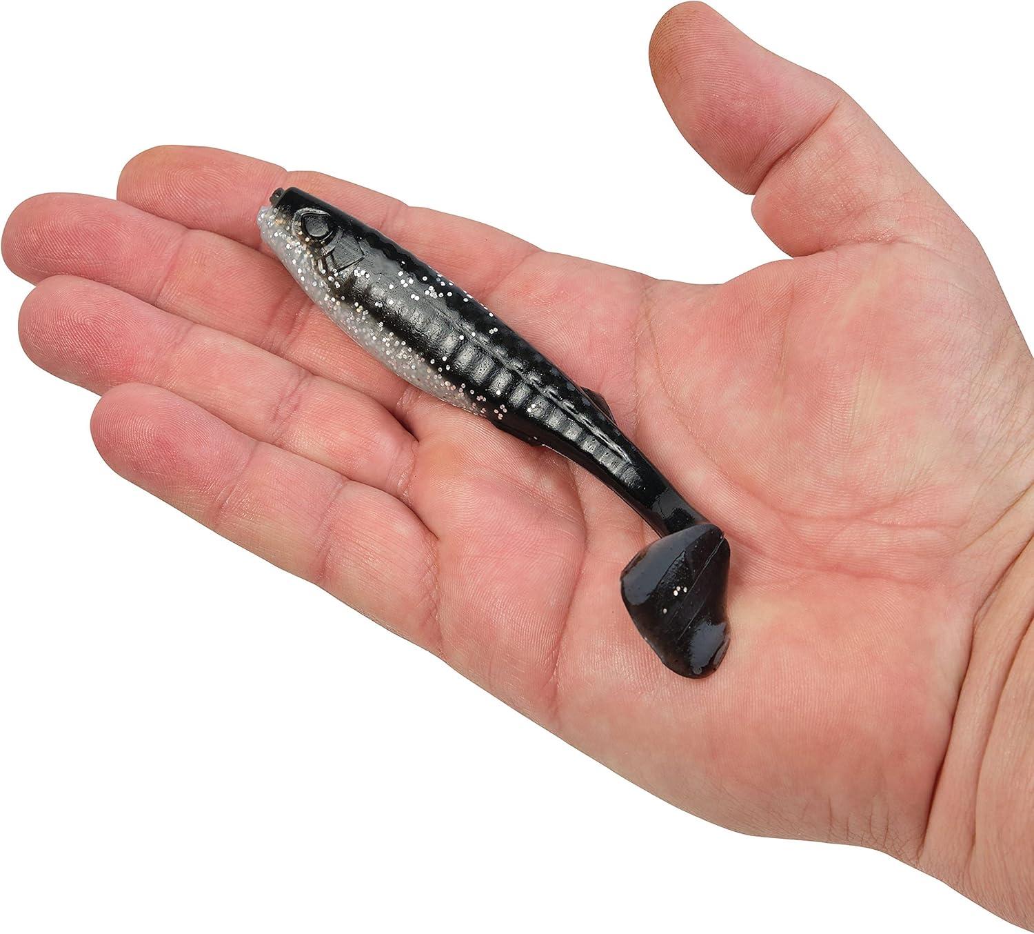 imageBerkley Gulp Paddleshad Fishing Soft BaitBlack Silver