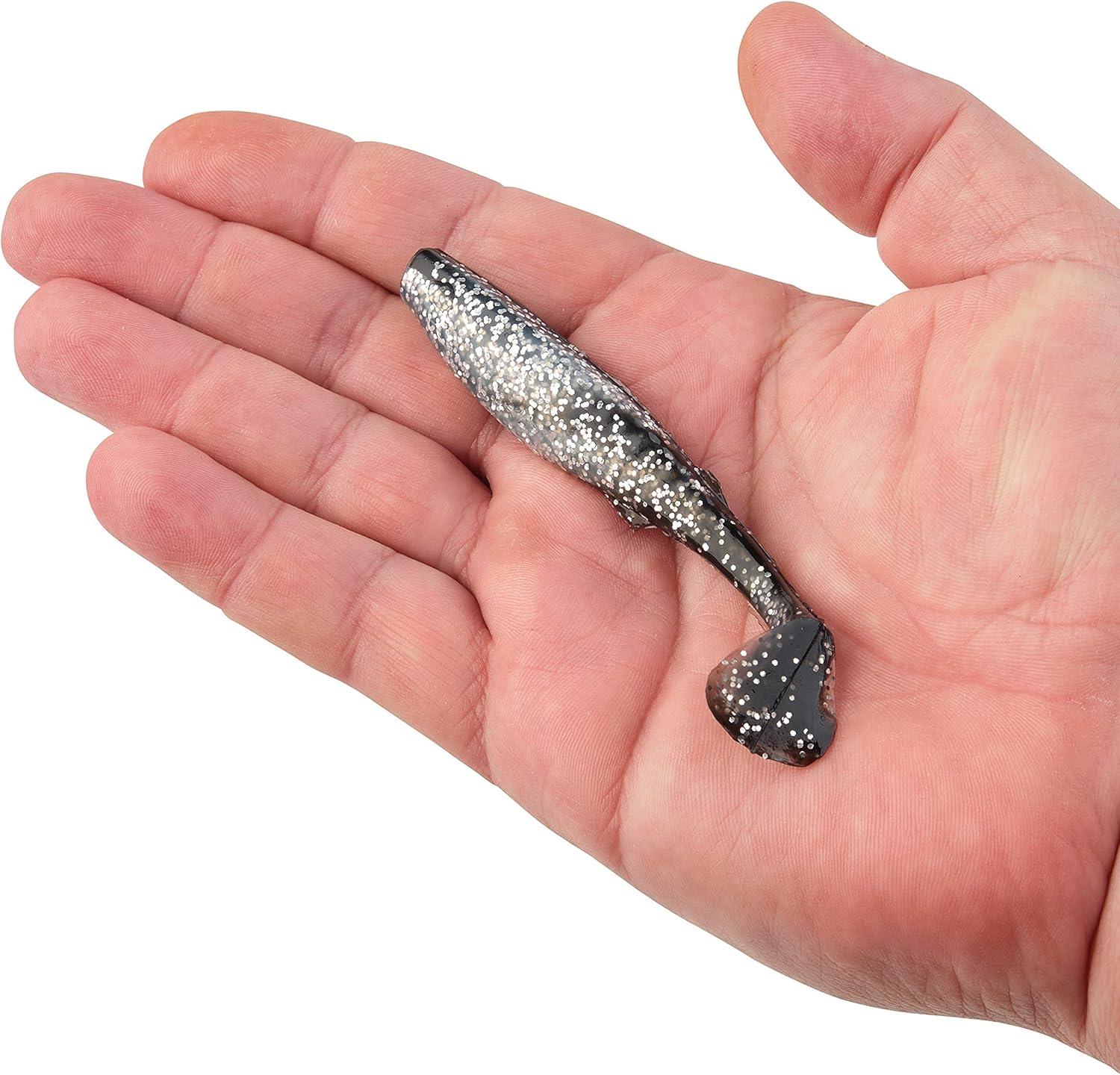 imageBerkley Gulp Paddleshad Fishing Soft BaitBlack Silver