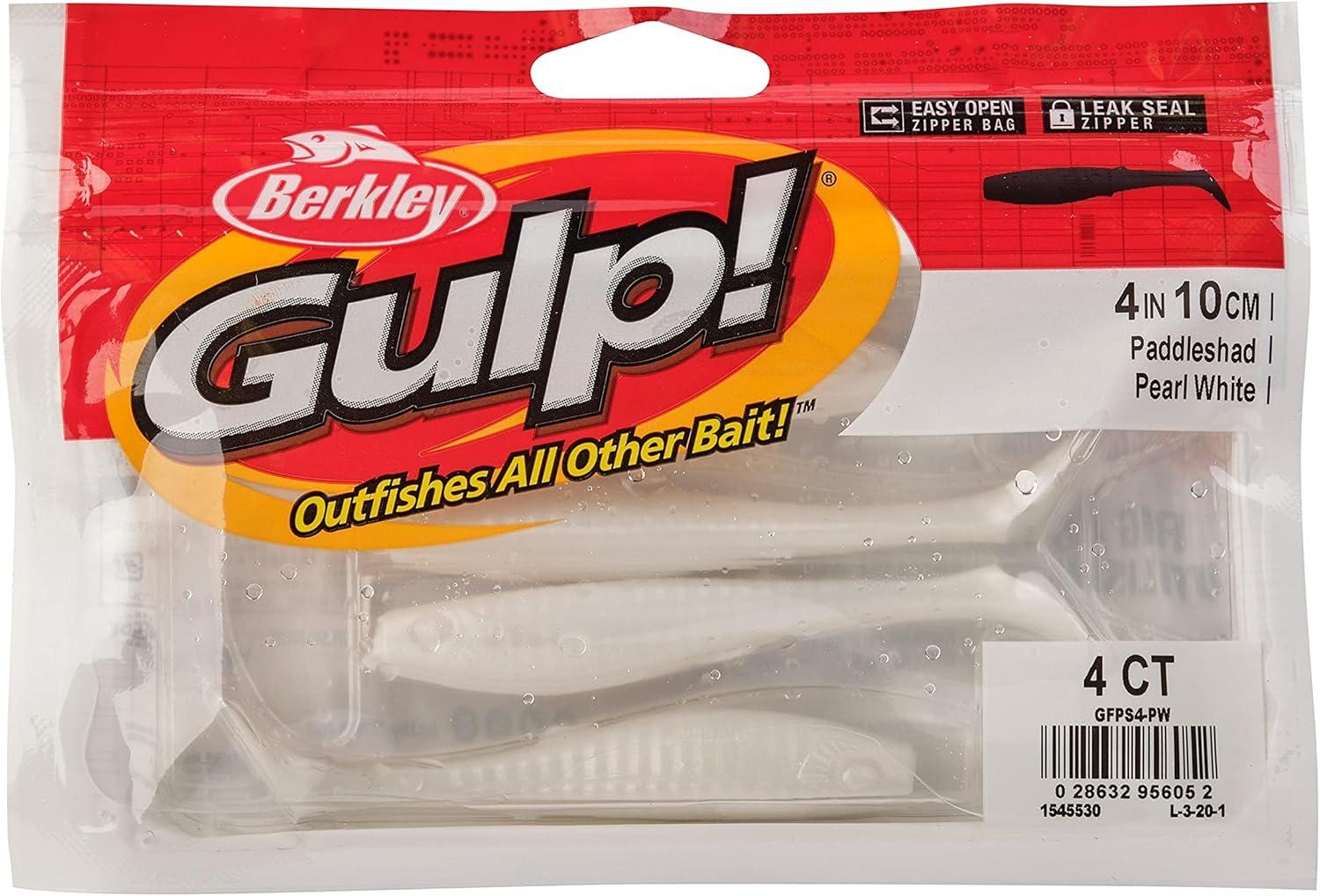 imageBerkley Gulp Paddleshad Fishing Soft BaitPearl White