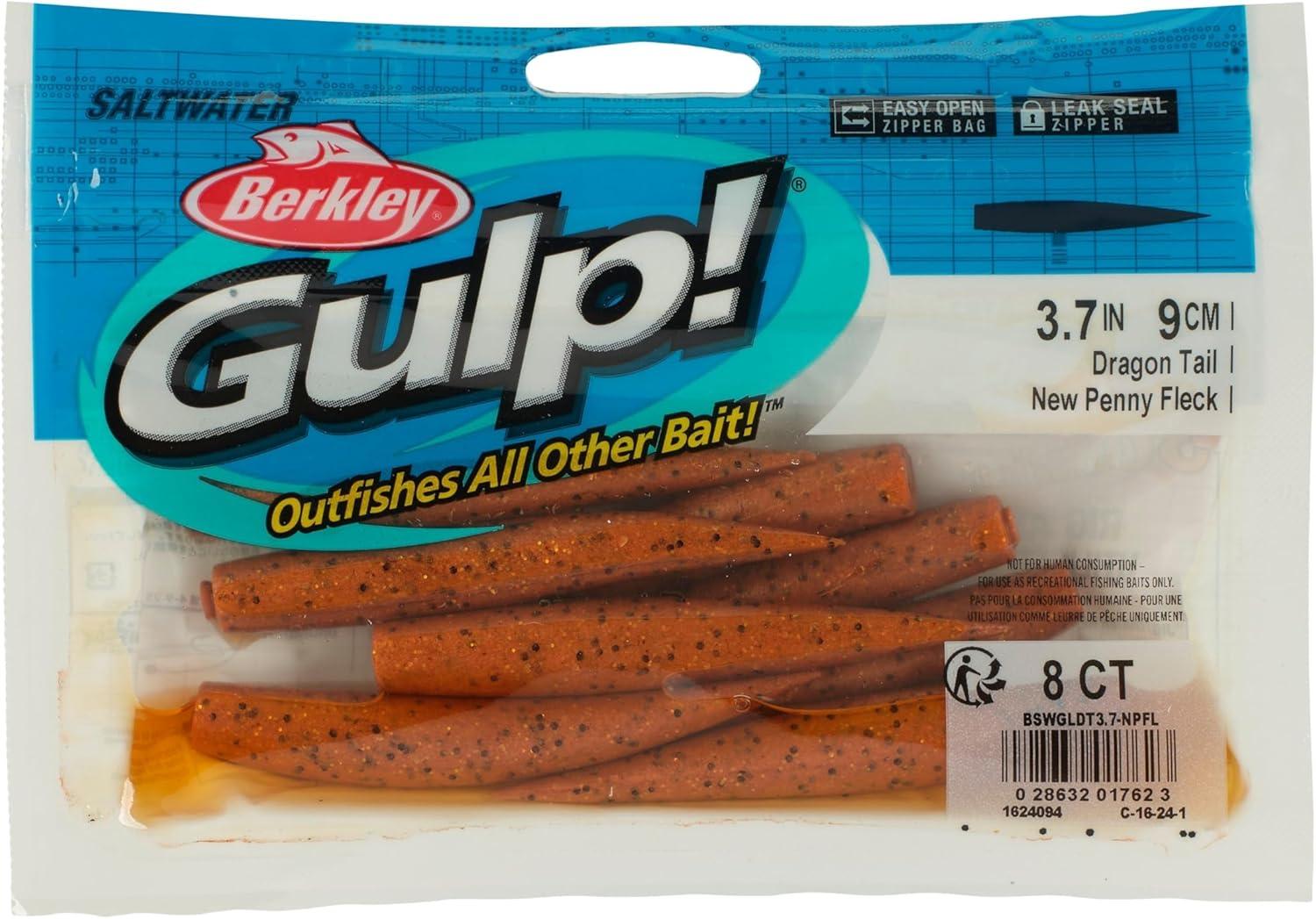 imageBerkley Gulp Saltwater Dragon Tail Fishing Soft BaitNew Penny Fleck