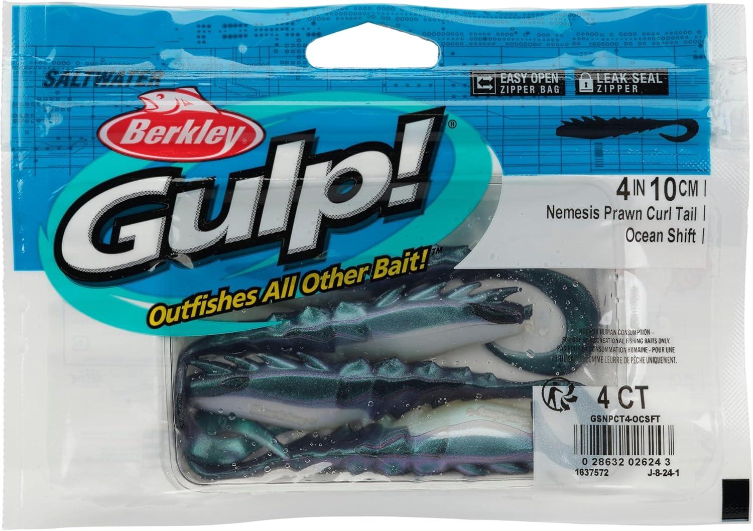 imageBerkley Gulp Saltwater Nemesis Prawn Curl TailOcean Shift