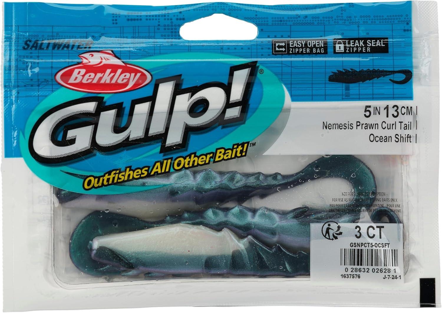 imageBerkley Gulp Saltwater Nemesis Prawn Curl TailOcean Shift