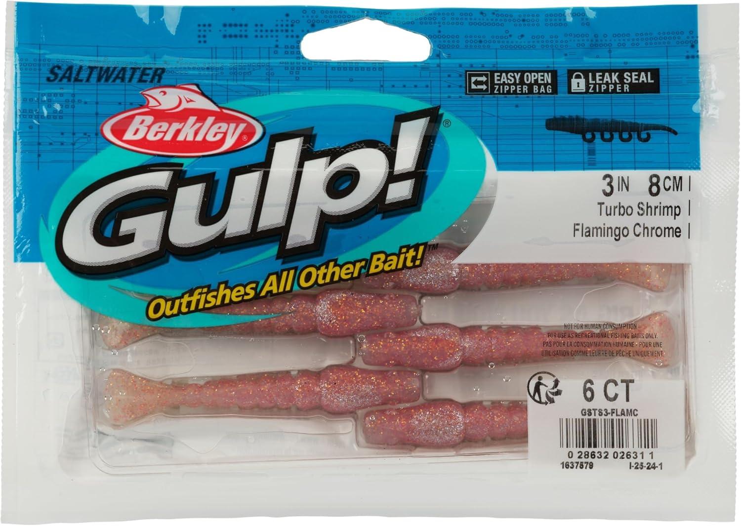imageBerkley Gulp Saltwater Turbo ShrimpFlamingo Chrome
