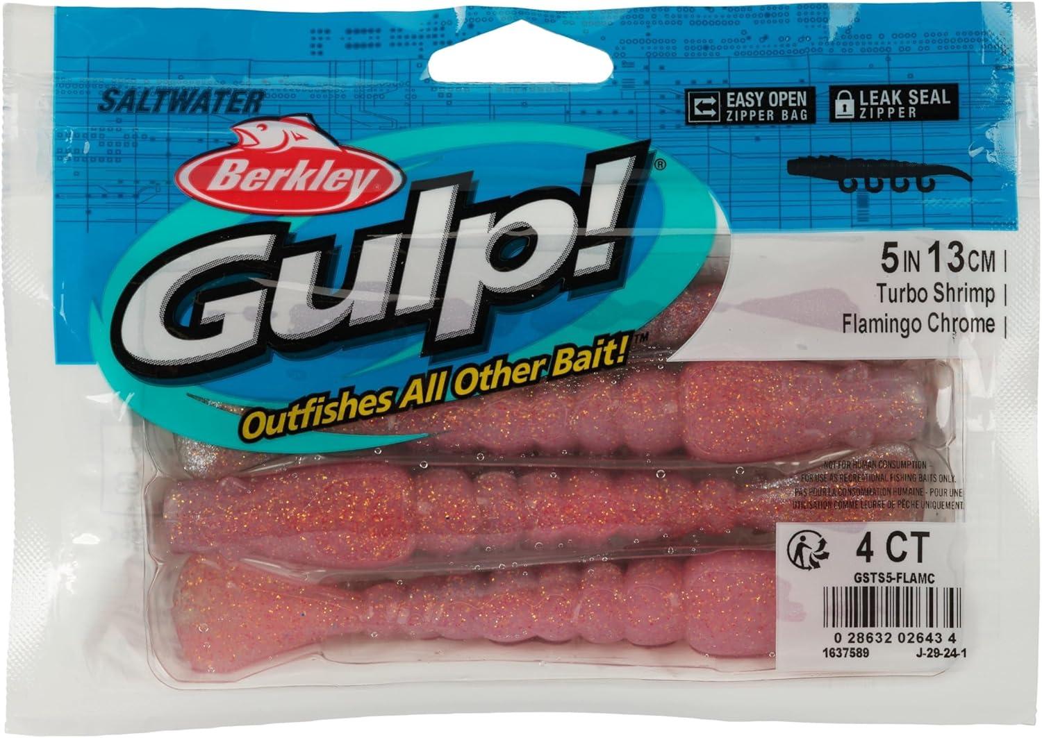 imageBerkley Gulp Saltwater Turbo ShrimpFlamingo Chrome