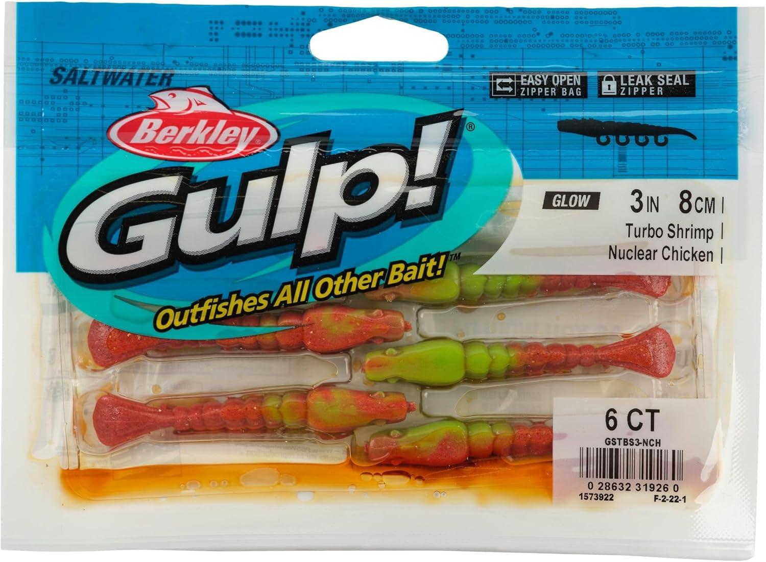 imageBerkley Gulp Saltwater Turbo ShrimpNuclear Chicken