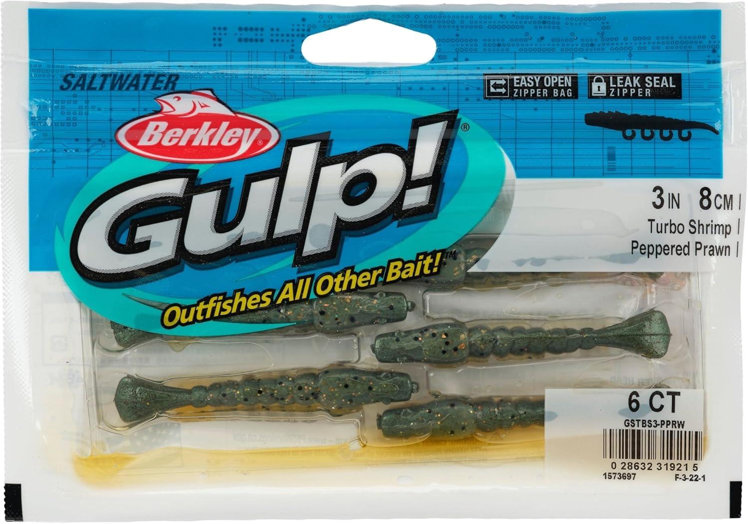 imageBerkley Gulp Saltwater Turbo ShrimpPeppered Prawn
