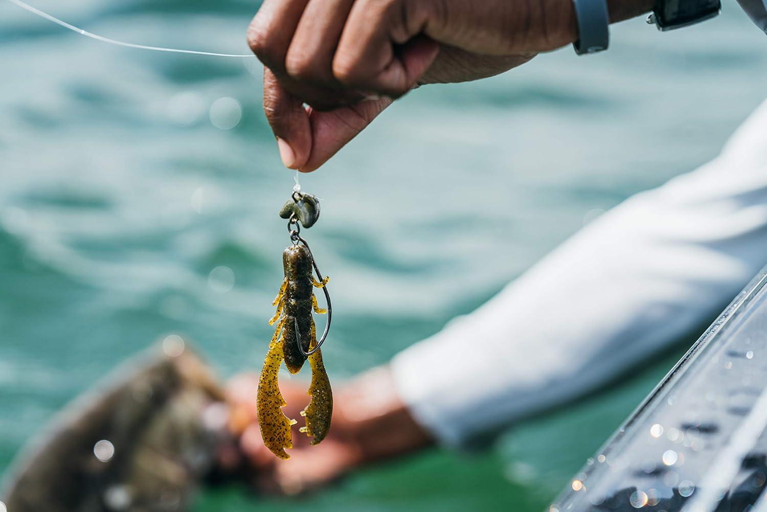 imageBerkley PowerBait Chigger Craw Green Pumpkin 4quot 9 Count