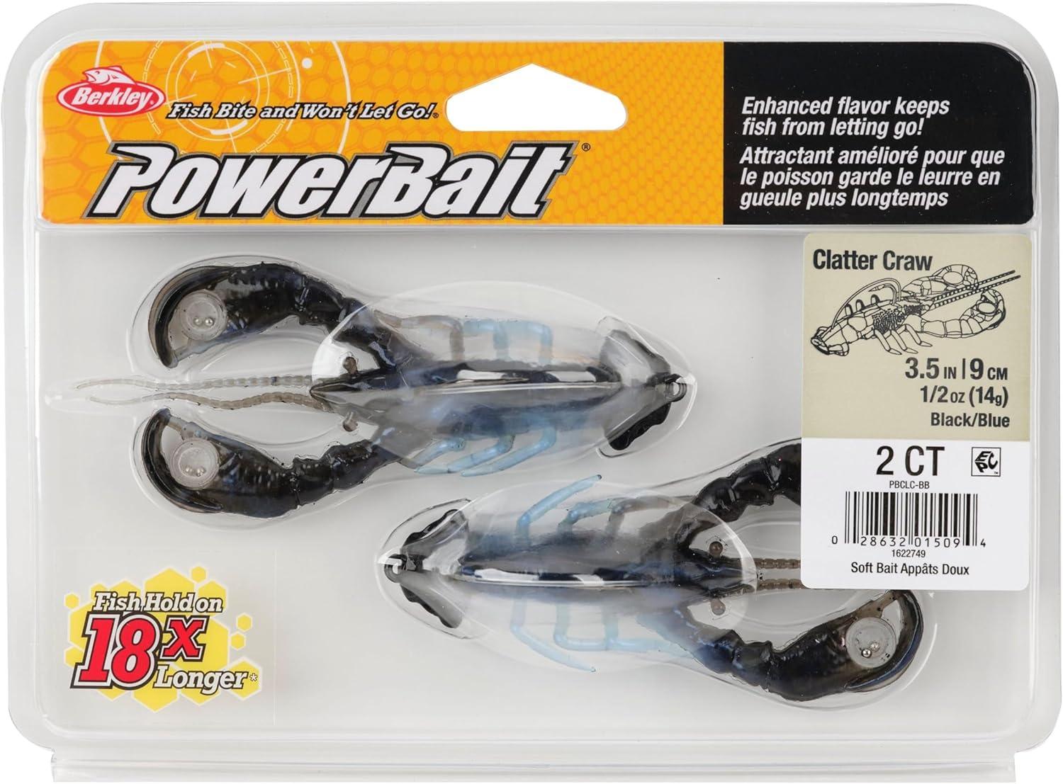 imageBerkley PowerBait Clatter Craw Fishing Soft BaitBlackBlue
