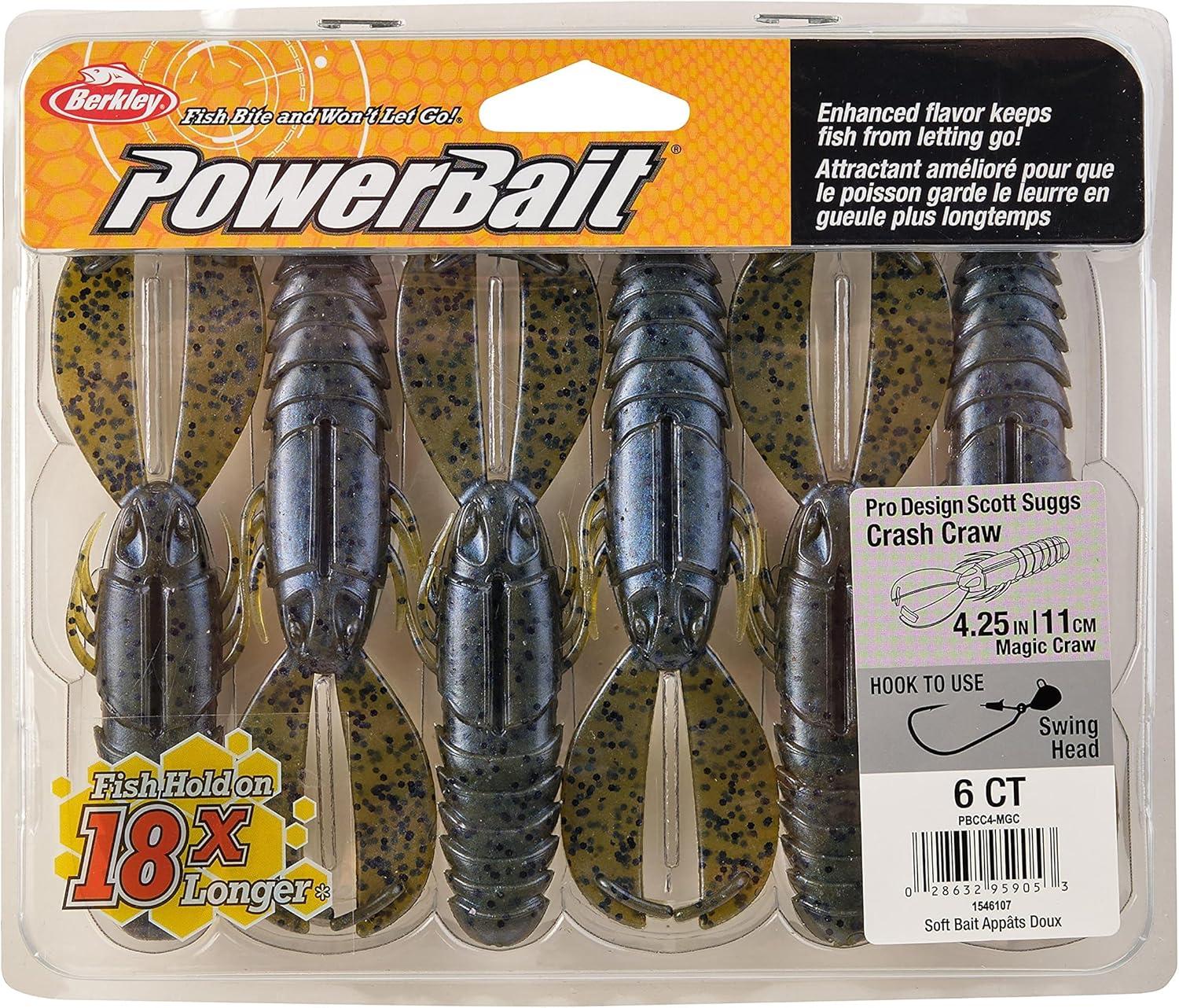 imageBerkley PowerBait Crash Craw Fishing Soft BaitMagic Craw