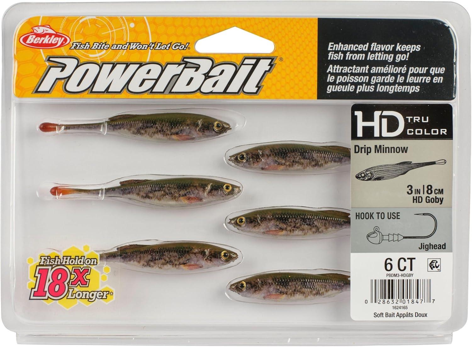 imageBerkley PowerBait Drip Minnow Fishing Soft BaitHD Goby