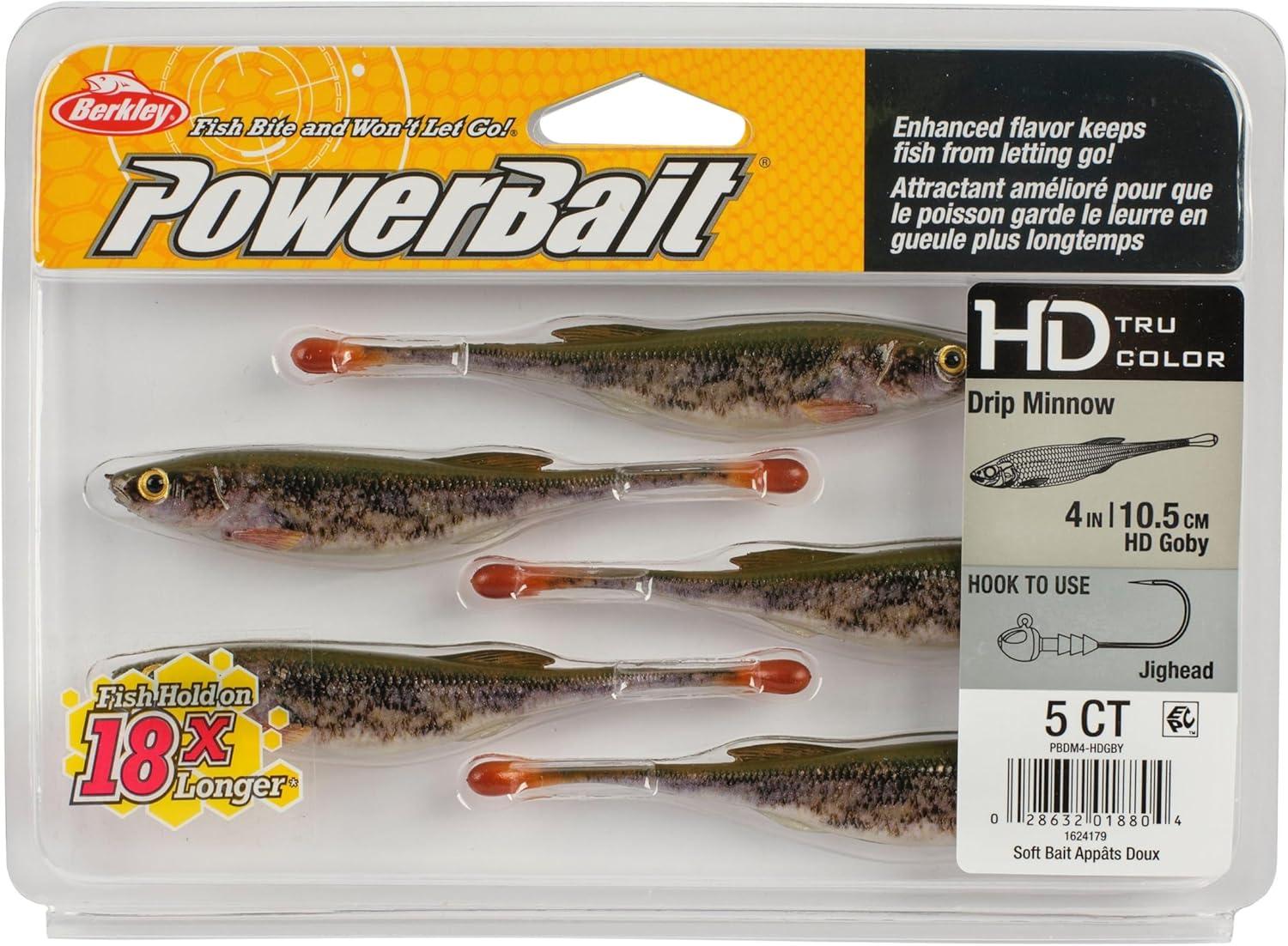 imageBerkley PowerBait Drip Minnow Fishing Soft BaitHD Goby