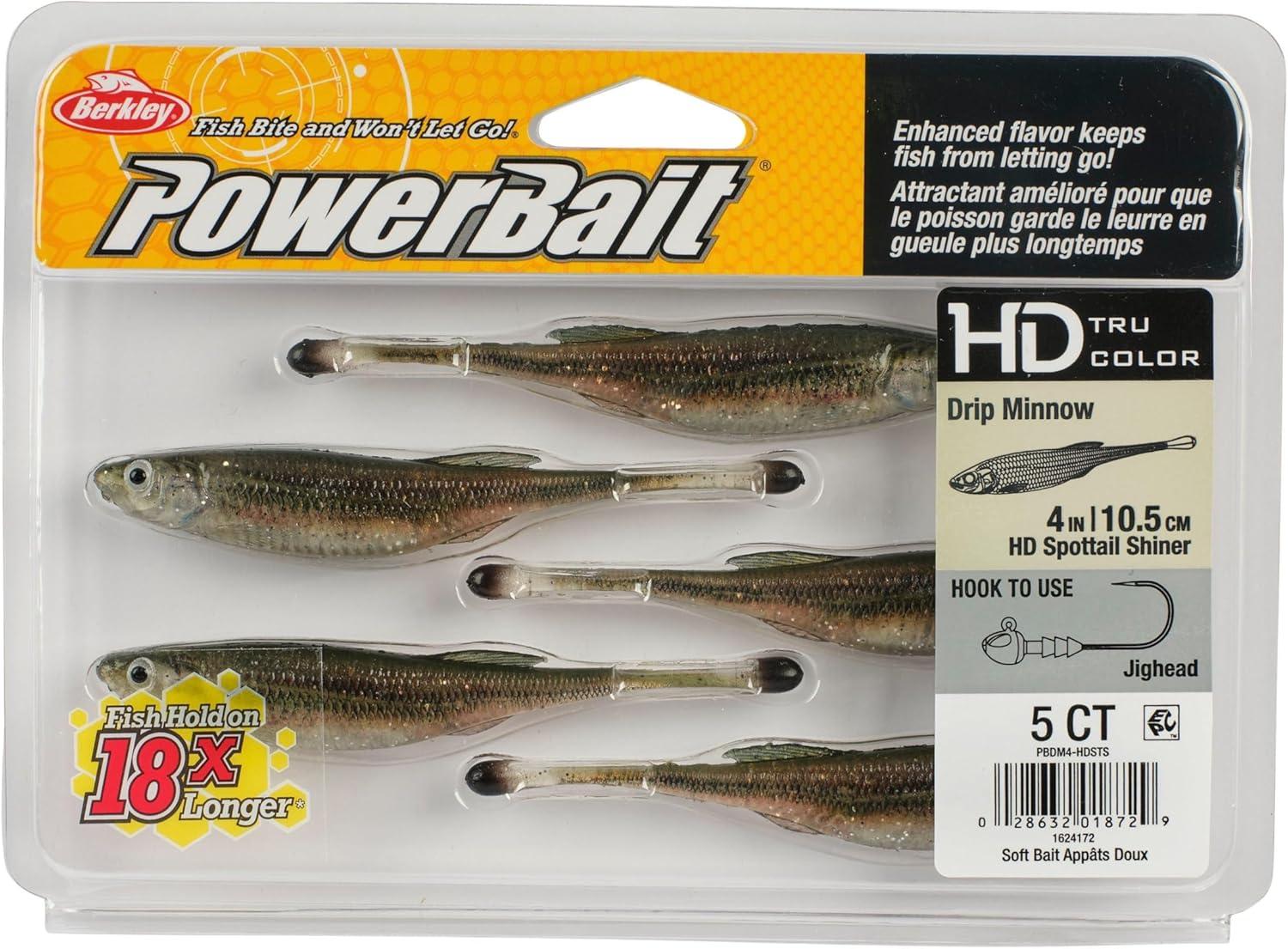 imageBerkley PowerBait Drip Minnow Fishing Soft BaitHD Spottail Shiner