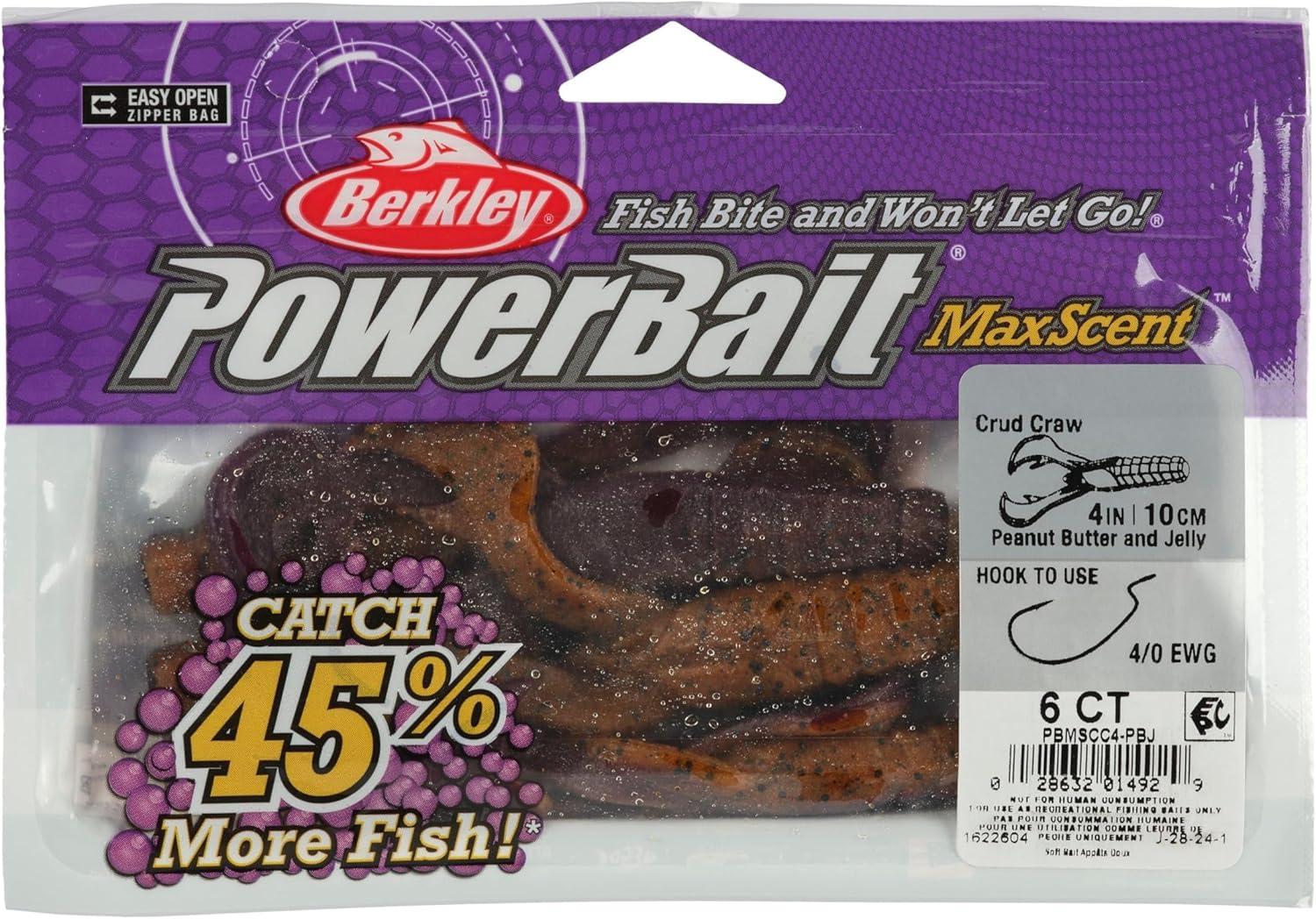 imageBerkley PowerBait MaxScent Crud CrawPeanut Butter and Jelly