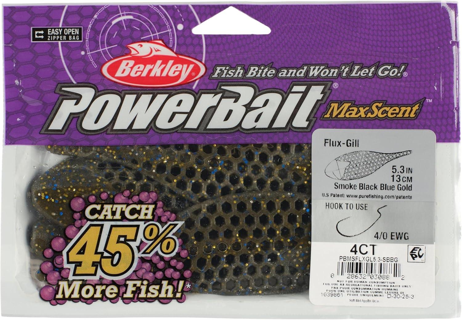 imageBerkley PowerBait MaxScent FluxGillSmoke Black Blue Gold