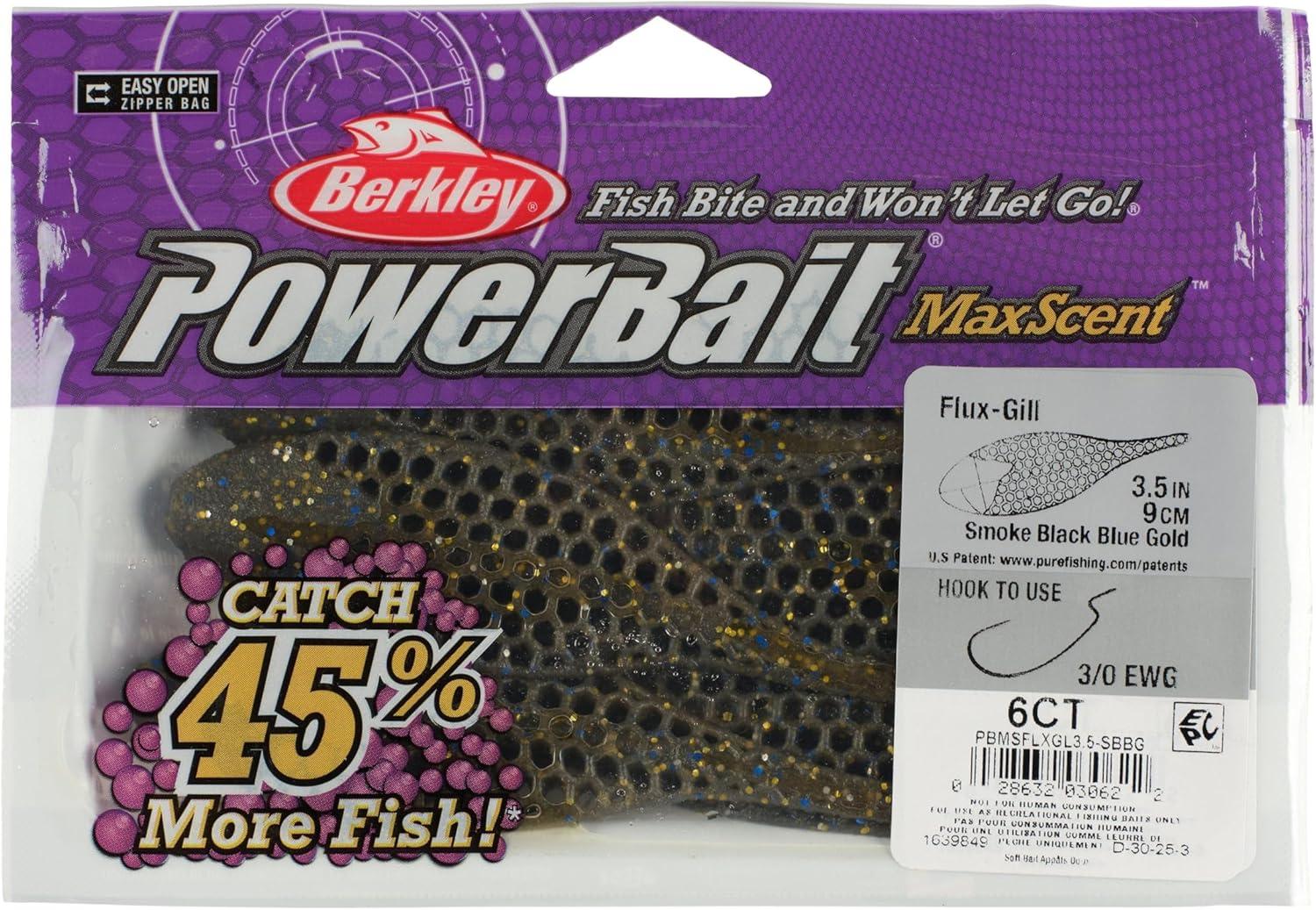 imageBerkley PowerBait MaxScent FluxGillSmoke Black Blue Gold