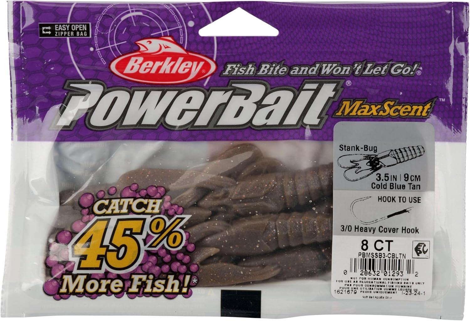 imageBerkley PowerBait MaxScent StankBug Fishing Soft BaitCold Blue Tan