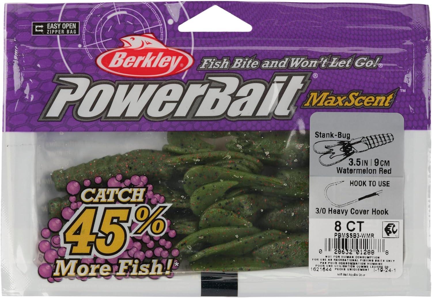 imageBerkley PowerBait MaxScent StankBug Fishing Soft BaitWatermelon Red