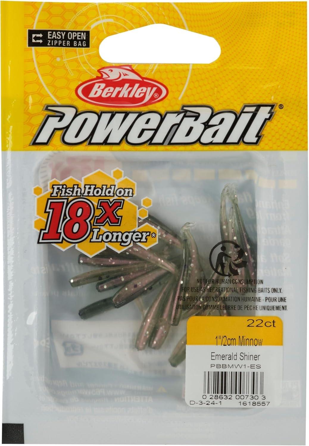 imageBerkley PowerBait Minnow Fishing Soft Bait Chartreuse Shad 2in