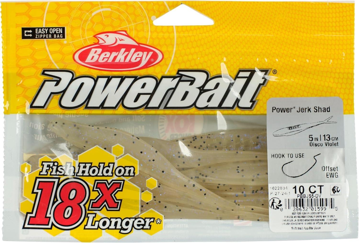 imageBerkley PowerBait Power Jerk Shad Fishing Soft BaitDisco Violet