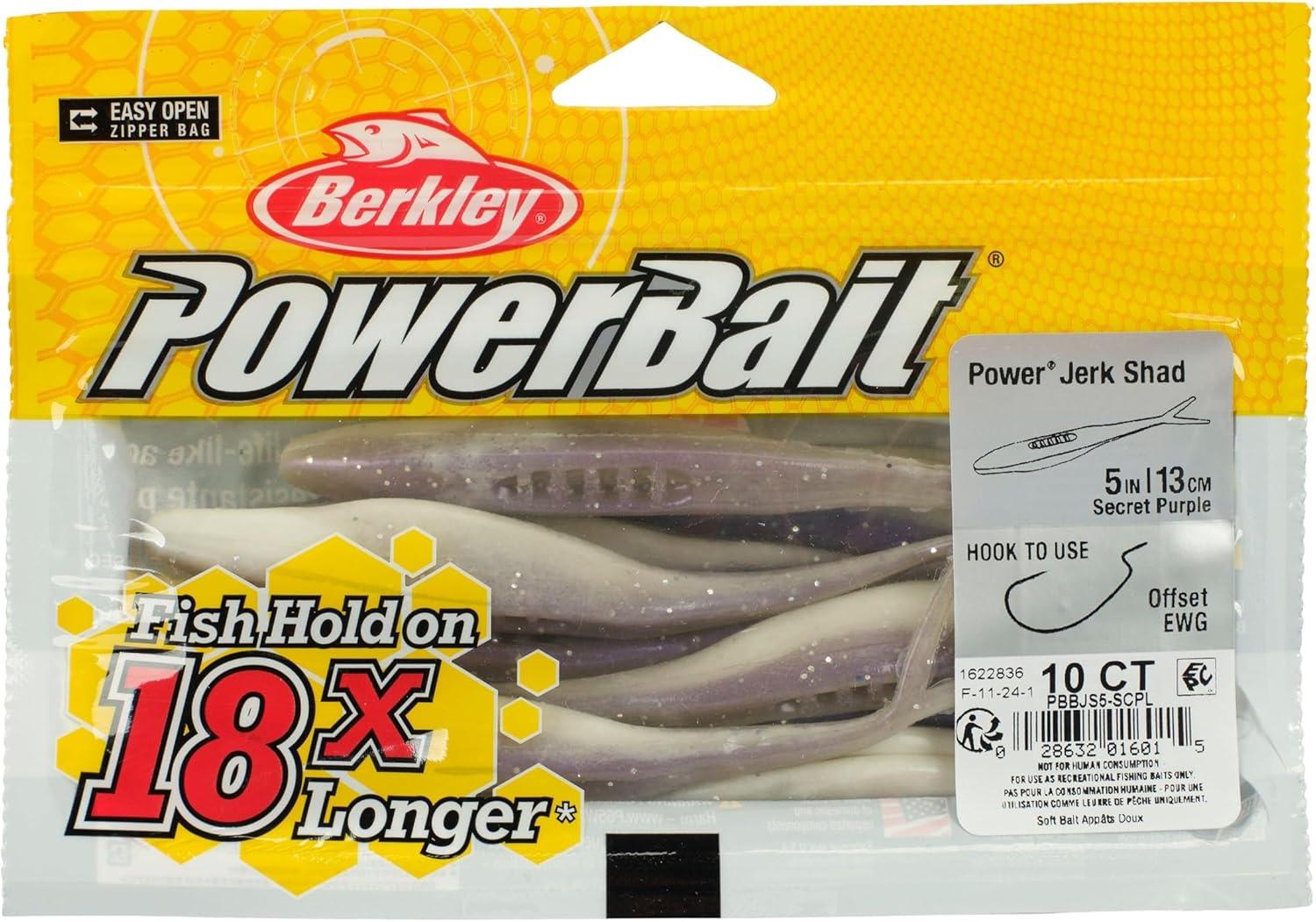 imageBerkley PowerBait Power Jerk Shad Fishing Soft BaitSecret Purple