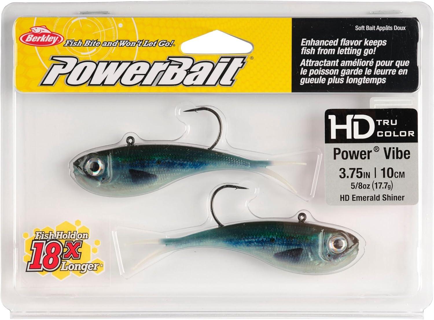 imageBerkley PowerBait Power Vibe Fishing Soft BaitHD Emerald Shiner